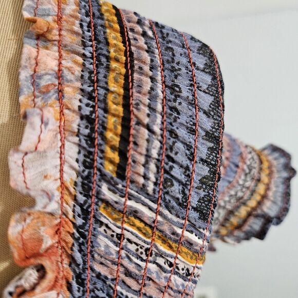 Xhilaration Dress Womens Small Multicolor Maxi Boho Casual Off The Shoulder - Picture 7 of 16